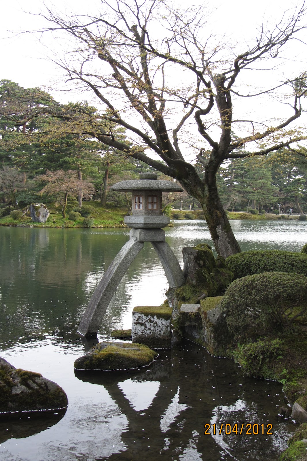 石墻棗樂園 日本兼六園的春天