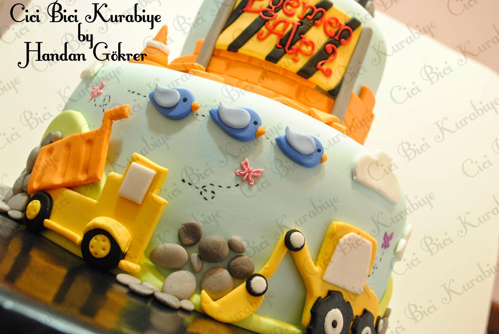 Cici Bici Kurabiye &amp; Cupcake &amp; Pasta İzmit İş Makineleri Temalı Doğum