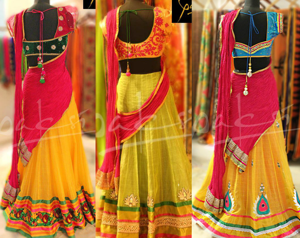 Half+Saree+Designers+in+Hyderabad Alluring designer half Sarees by Deepthi Reddy of Yaksi Boutique ...