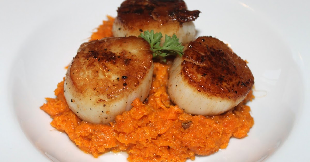 Domestic Divas Blog PanSeared Jumbo Scallops with Sweet Potato Mash