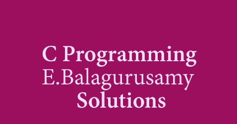 programming in ansi c by balaguruswamy pdf free download