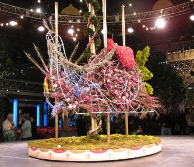 carousel snail made of flowers