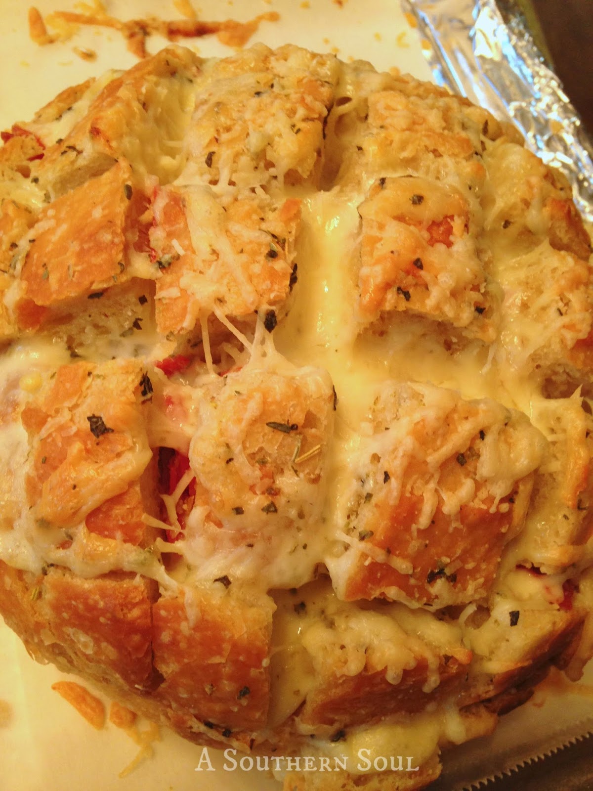 Pepperoni & Cheese Pull Apart Bread A Southern Soul