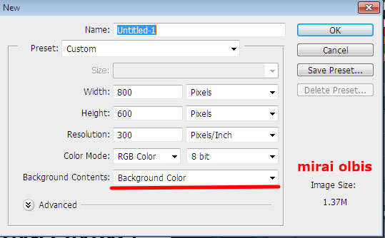 MIRAI OLBIS: CARA BUAT BACKGROUND GRADASI DENGAN PHOTOSHOP