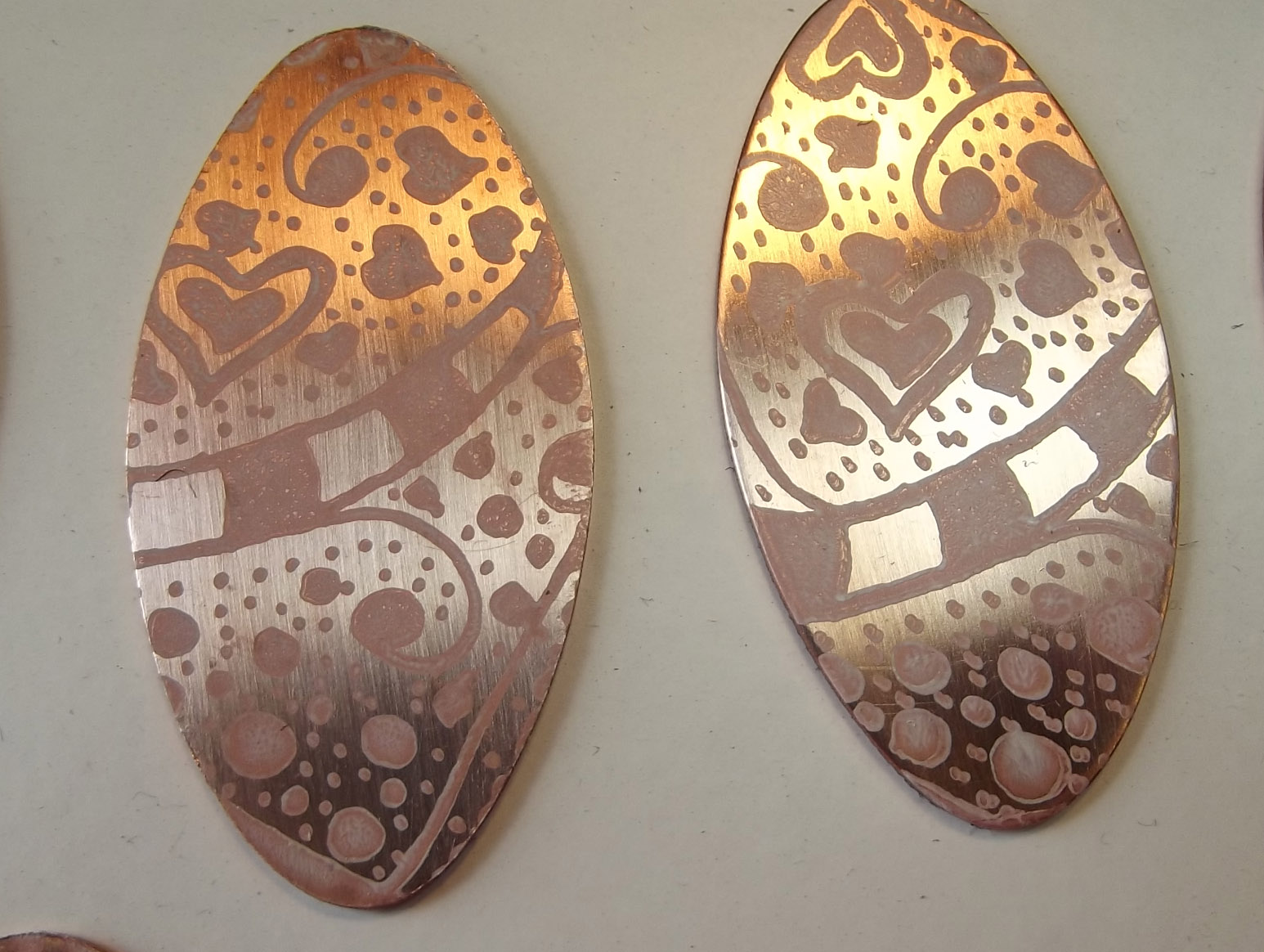 Etching Copper Pipe and Blanks with Zentangle Stamp