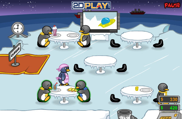 A GARÇONETE PINGUIM (Penguin Diner) (Day 1 ao 8) - Jogos diferentes 