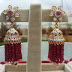 Diamond and Ruby Jhumkas