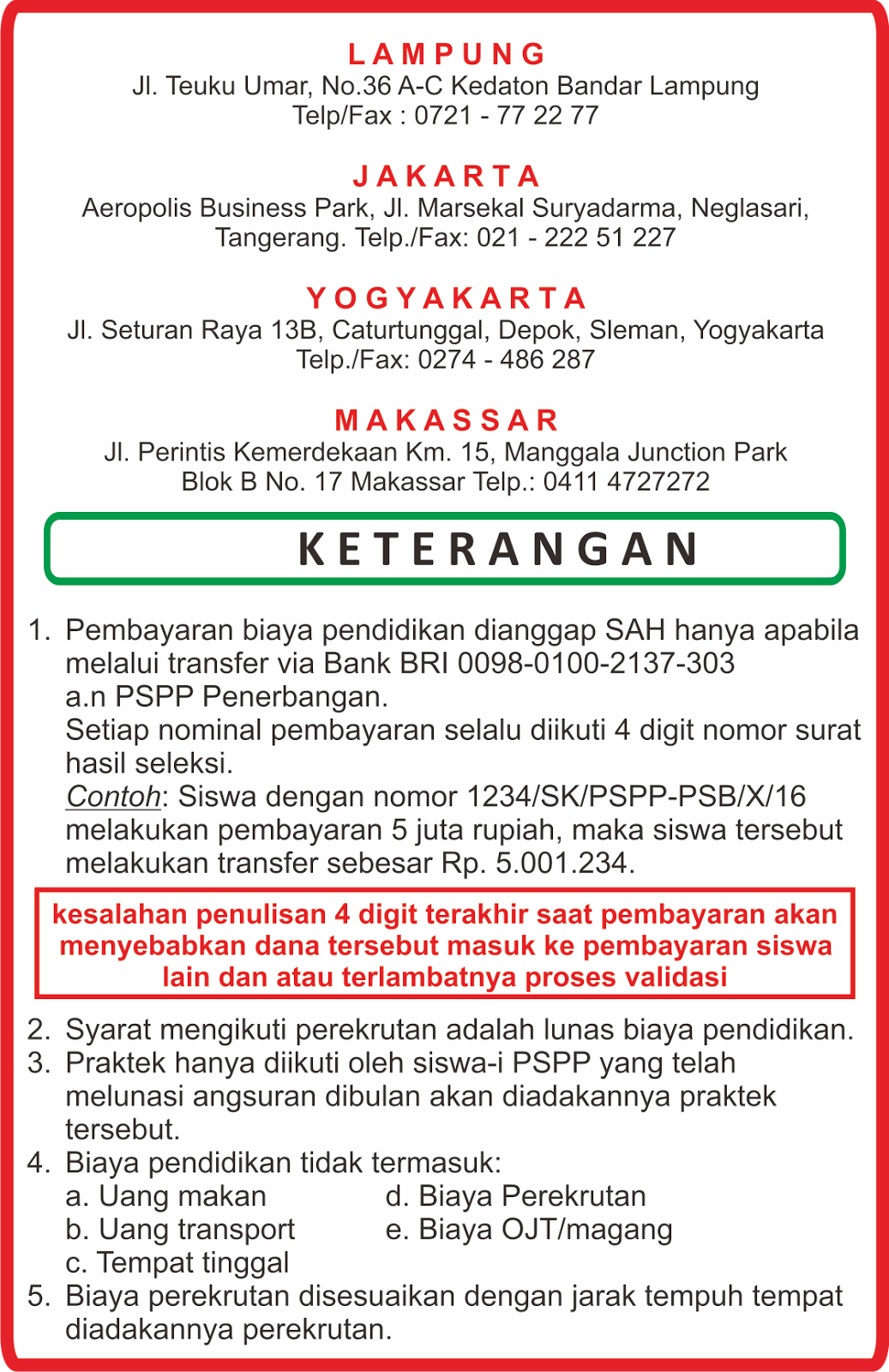 SYARAT DAFTAR ULANG