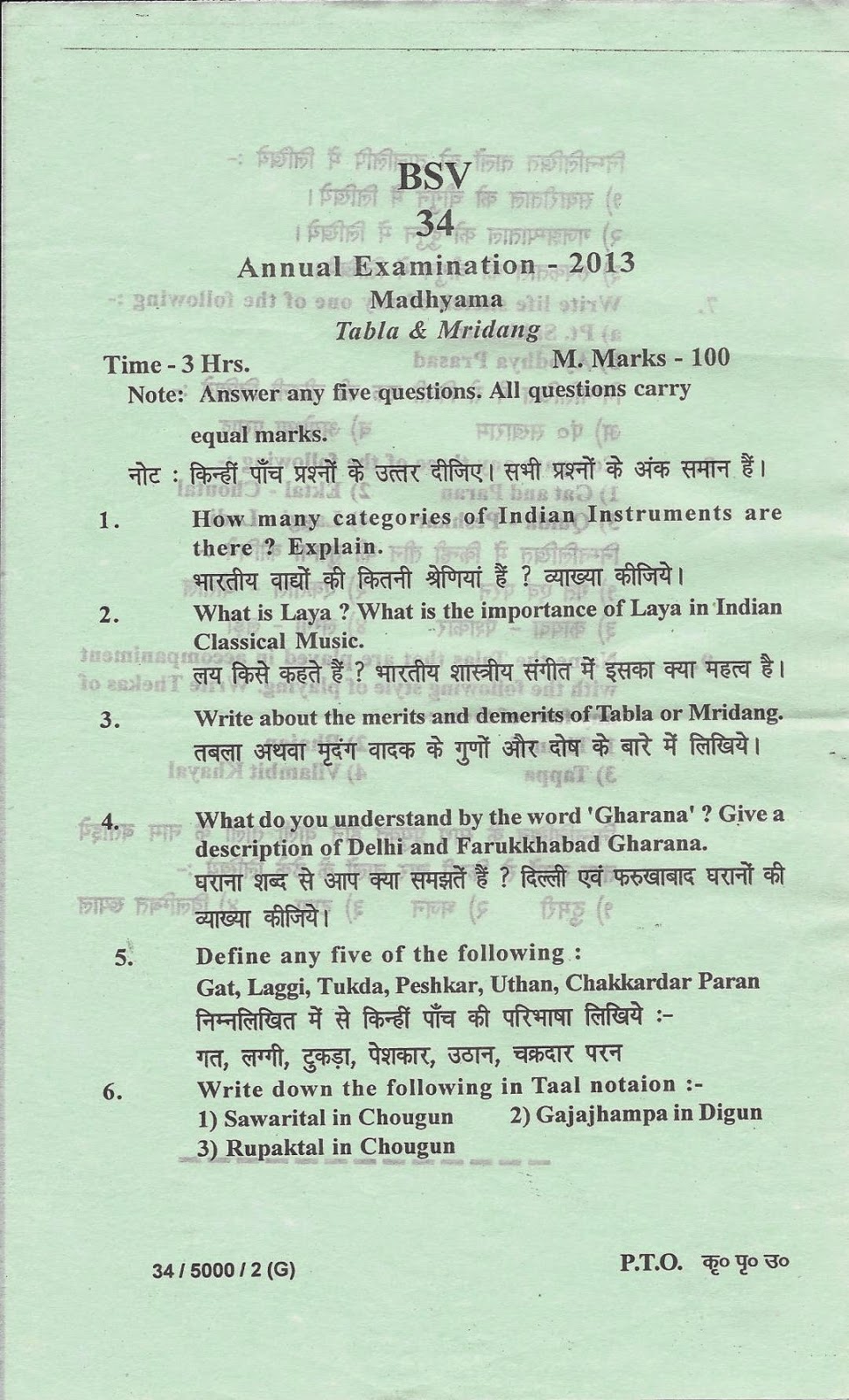 Tabla quality of sound image