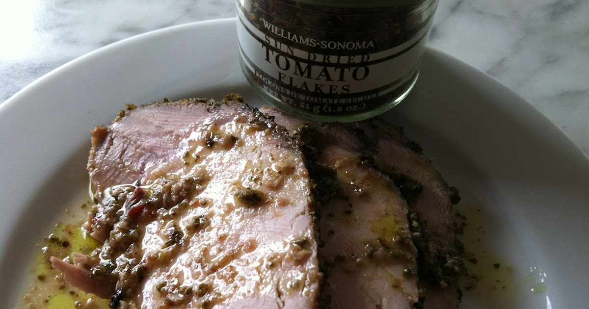Chef Nicole's Time to Eat! Blog Pesto sundried tomato roasted pork loin