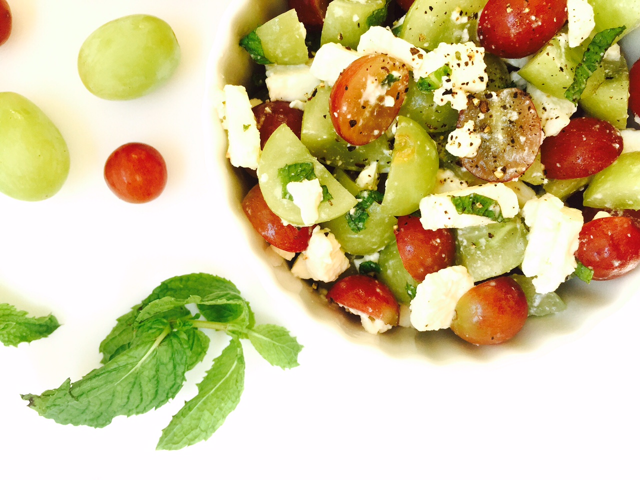 Grape, Feta, & Mint Salad