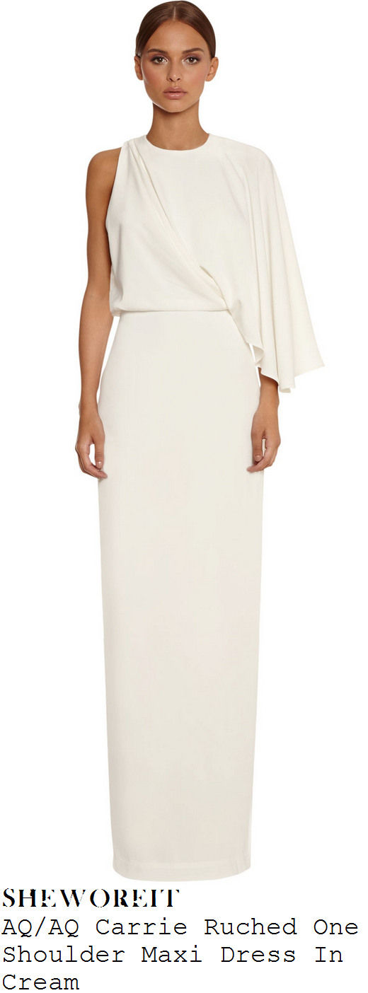 chloe-sims-cream-one-shoulder-long-sleeve-draped-maxi-dress-towie chloe-sims-cream-one-shoulder-long-sleeve-draped-maxi-dress-towie
