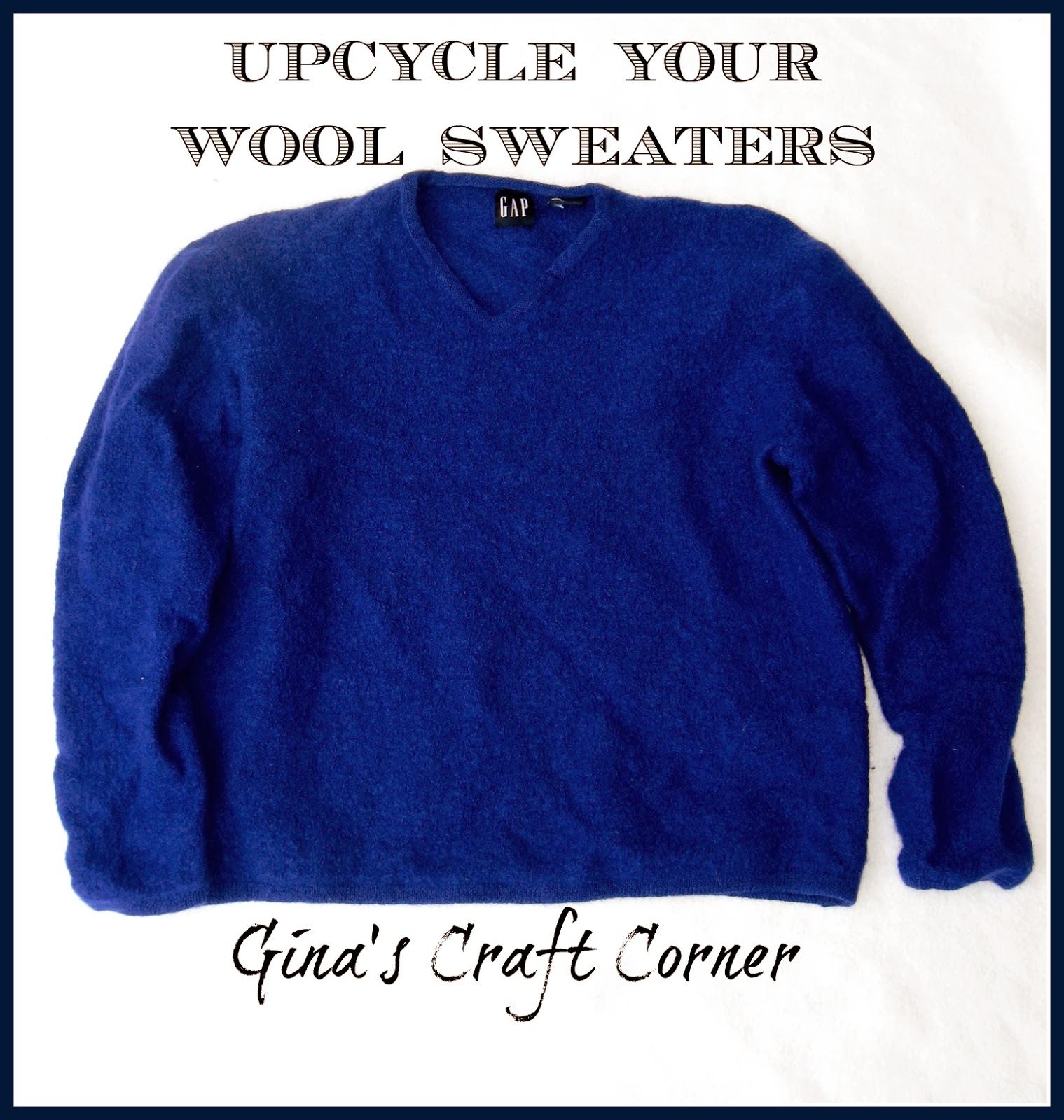 Gina's Craft Corner Felted Sweater Bag Tutorial