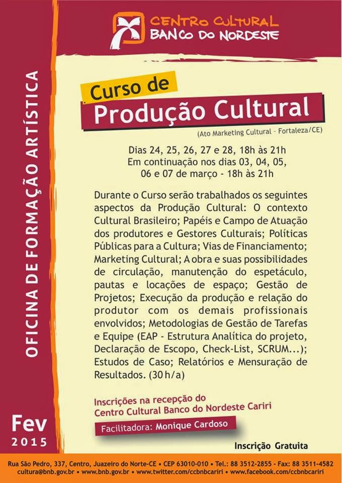 Producao cultural curso