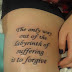 Forgive quote tattoo on side body