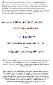 Historical PAPERS AND DOCUMENTS  JOINT MALACANANG  And  U.S. EMBASSY   PRESS RELEASE