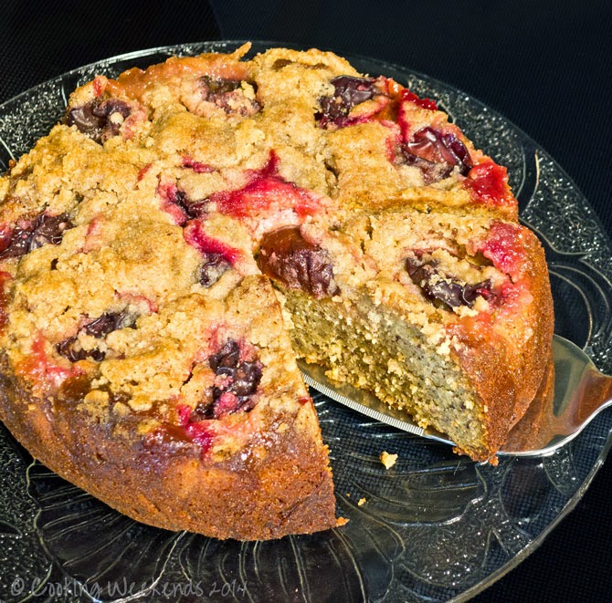Cooking Weekends Hazelnut & Honey Cake with Plums (gluten free)