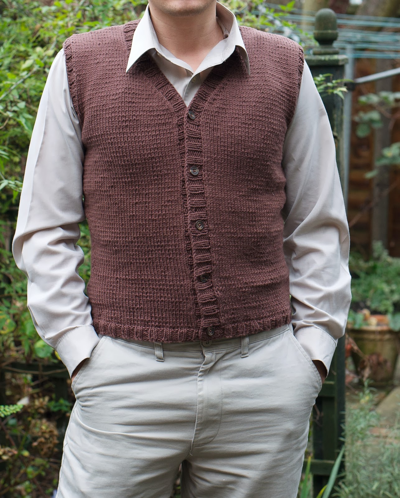 Ela Sews And Doesnt Sleep: What a lucky guy: Knitted mens vest