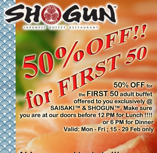 SHOGUN SAISAKI Promo Vouchers Giveaway