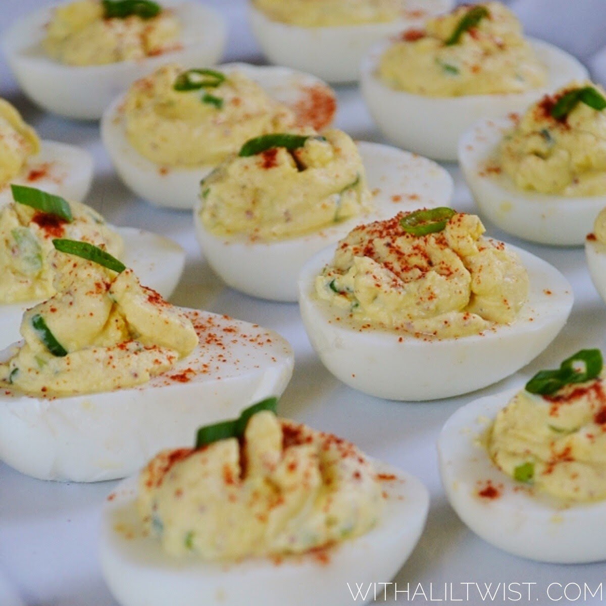 ...with a lil' twist Greek Yogurt Deviled Eggs