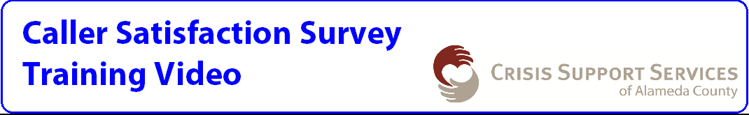 Caller Satisfaction Survey Training Video