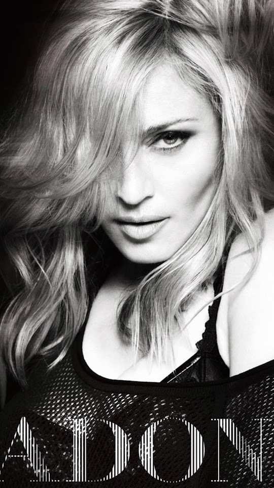 Madonna Black And White Android Wallpaper
