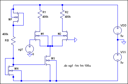 Mosfet Circuits Tutorial The Mosfet Differential Amplifier