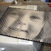 Halftone Pictures Drilled on Wood