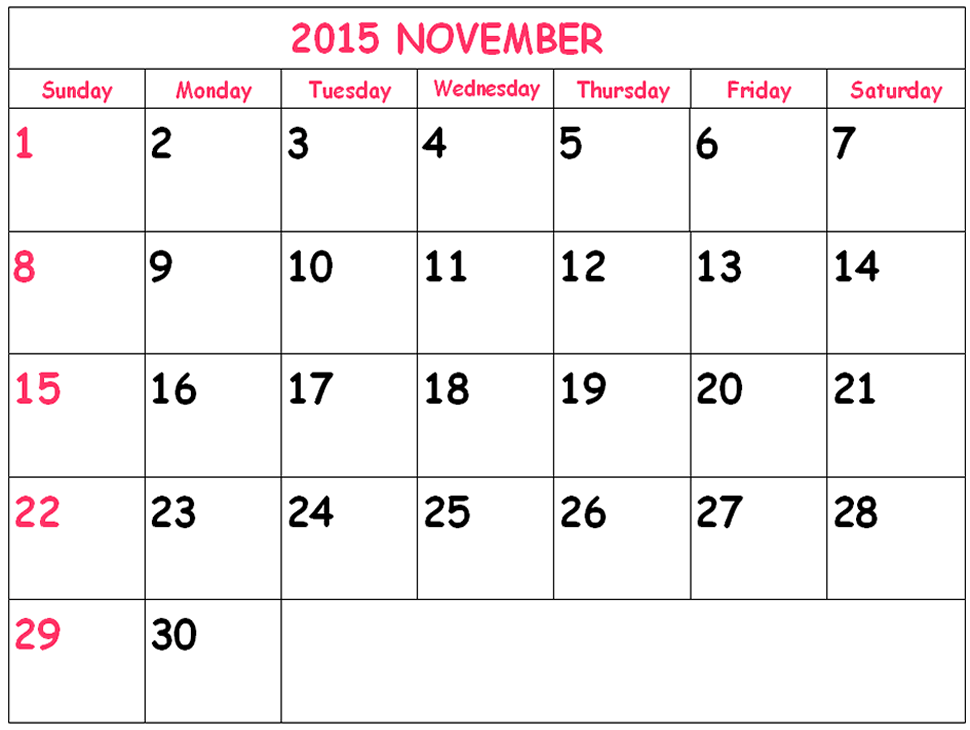 fillable calendars 2015