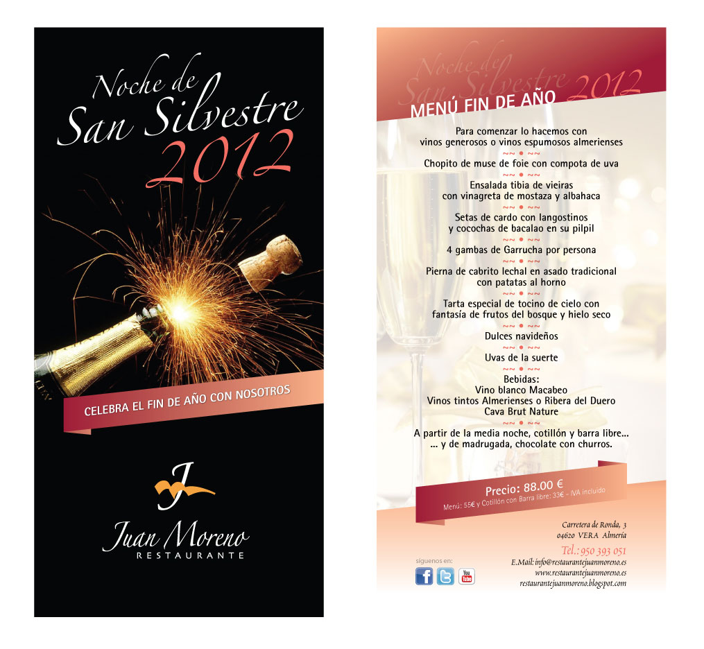 GRAN CENA FIN DE AÑO CON COTILLON | Restaurante Juan Moreno