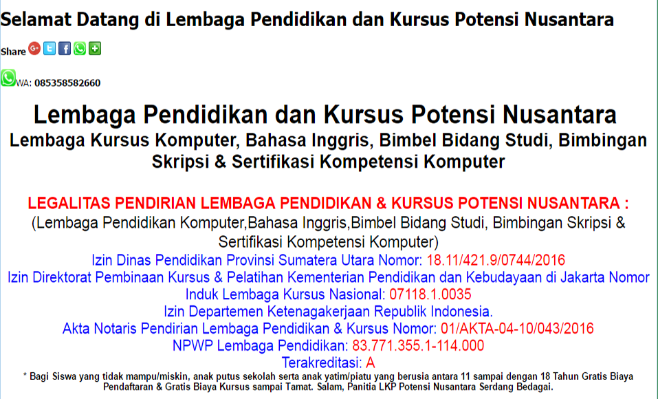 Lembaga Pendidikan Potensi Nusantara
