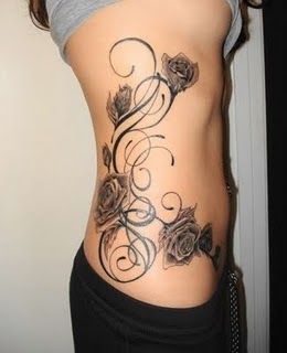Sidebody Tattoos for Girls - Flower Tattoos