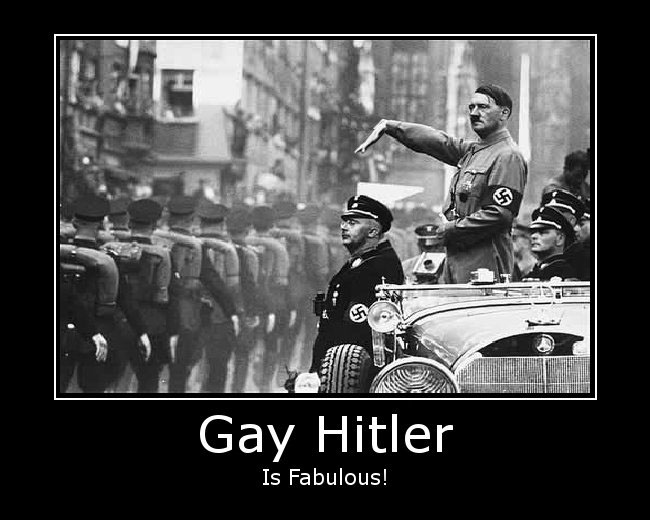 Adolf Hitler war schwul - lustige Lachbilder mit Text