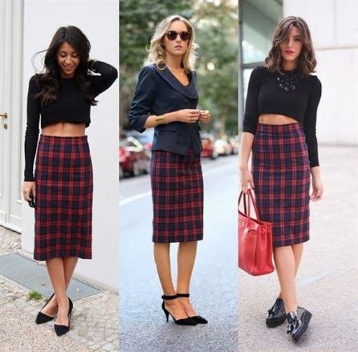 Plaid skirt outfit ideas for women - spring/summer 2015/2016 Plaid skirt outfit ideas for women - spring/summer 2015/2016