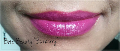 Bite Beauty Frozen Berries Lipstick in Barberry lip swatch