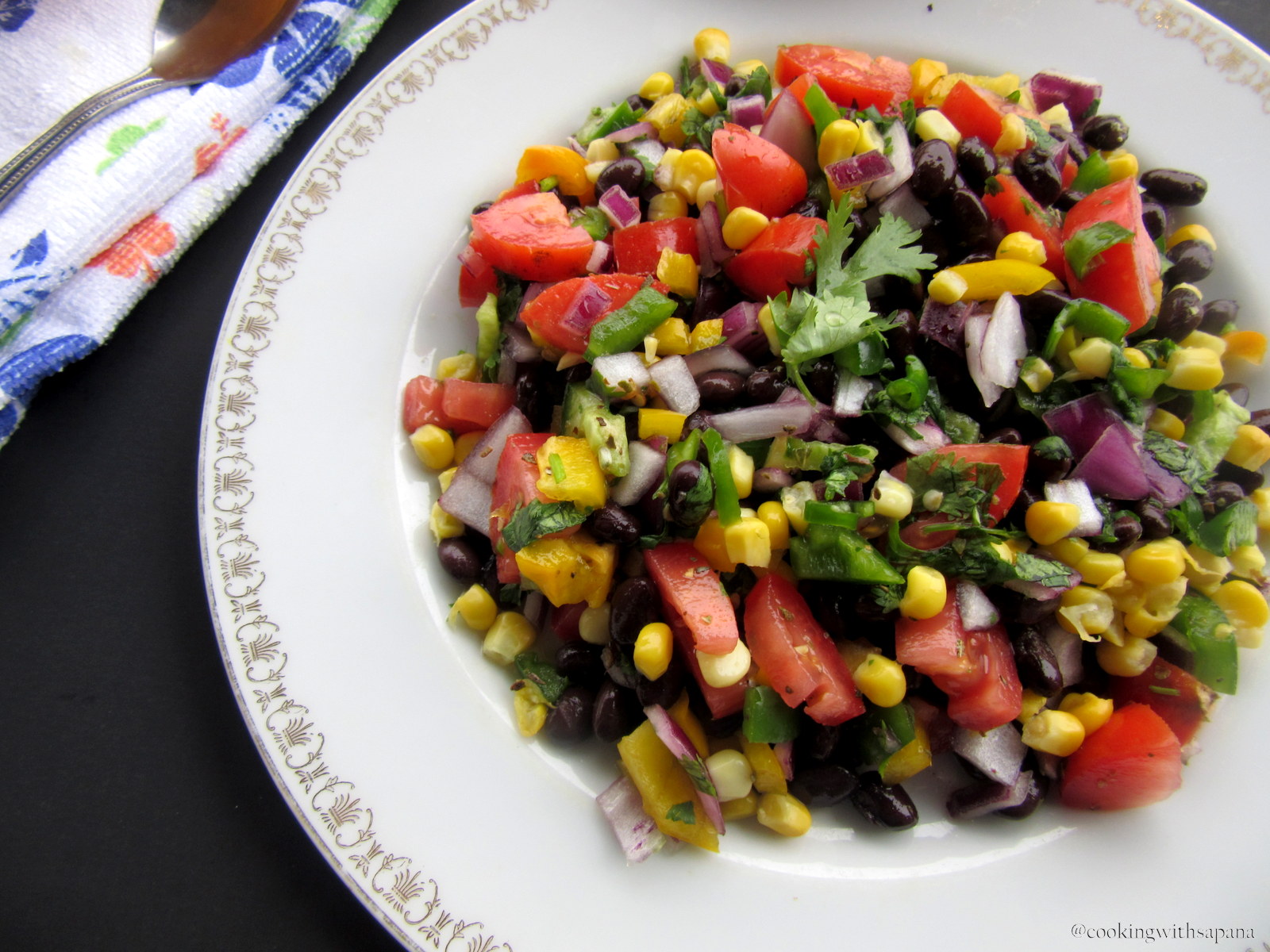 Cuban Black Bean Salad Cooking With Sapana