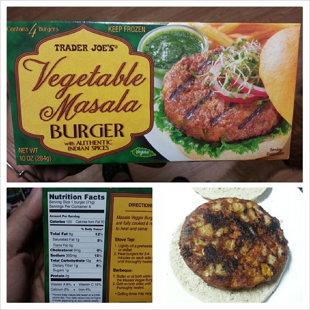 Shannon's Lightening the Load Trader Joe's Vegetable Masala Burger