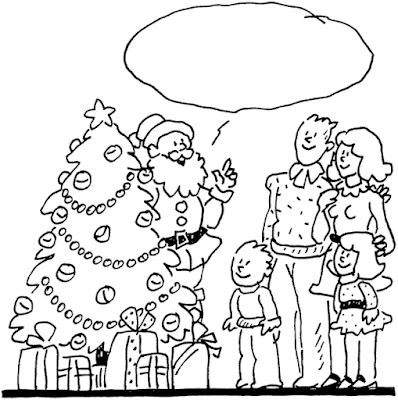 Christmas party coloring pages 1