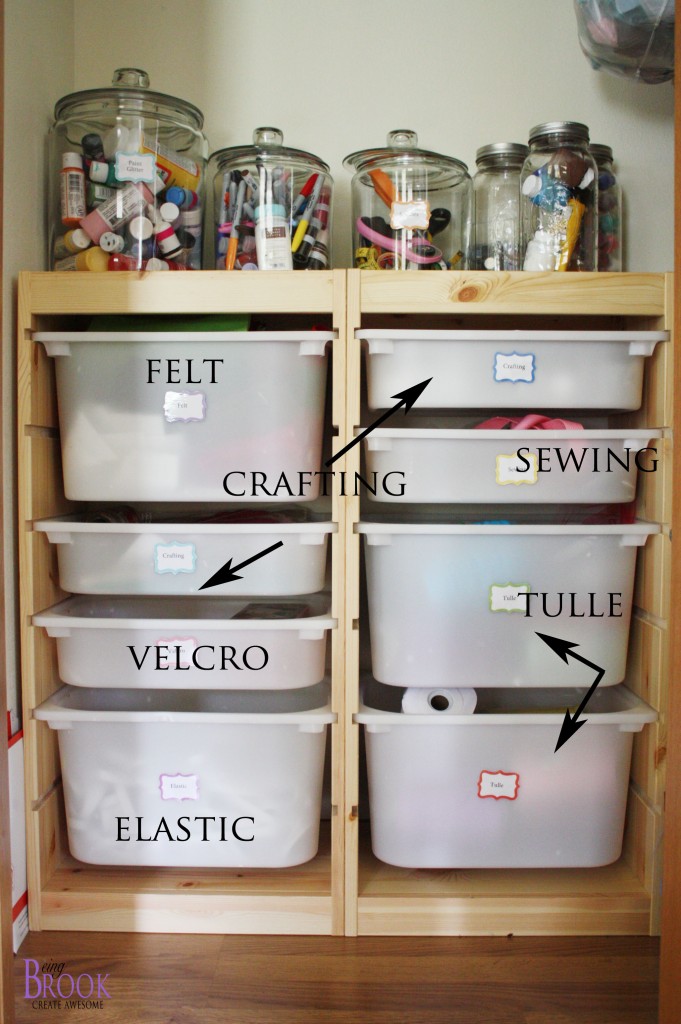 Organizing the Craft Room {Folding Fabric} BeingBrook