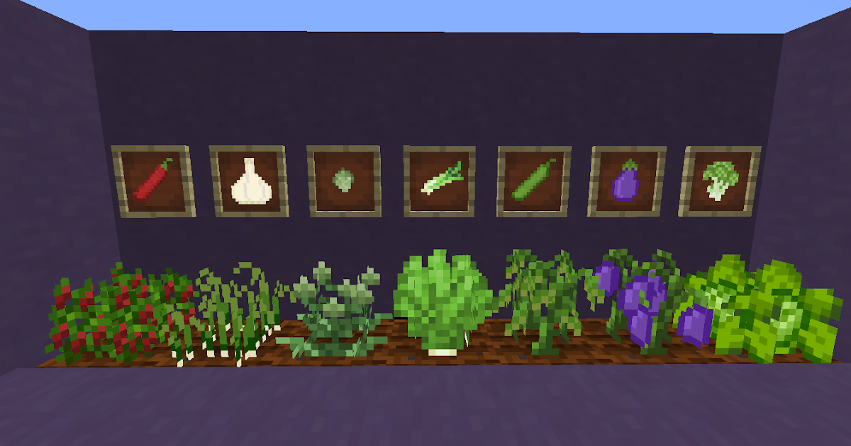 minecraft en txt Todos los cultivos en HarvestCraft Vegetales