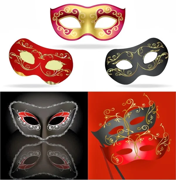Máscaras de carnaval - Vector