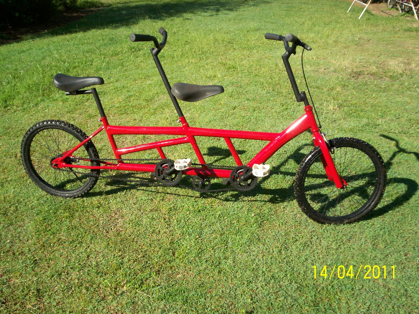 homemade tandem bike