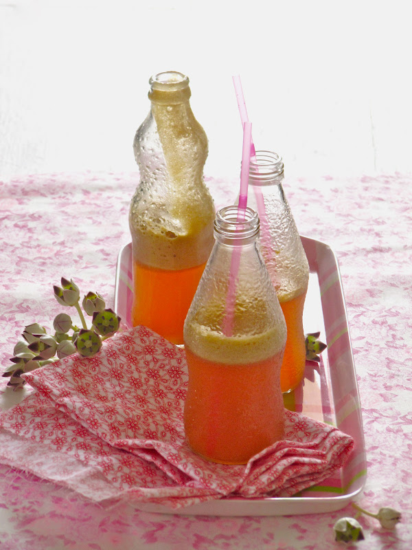 Plateful Sparkling Apple Lemonade—pretty pink summer cooler