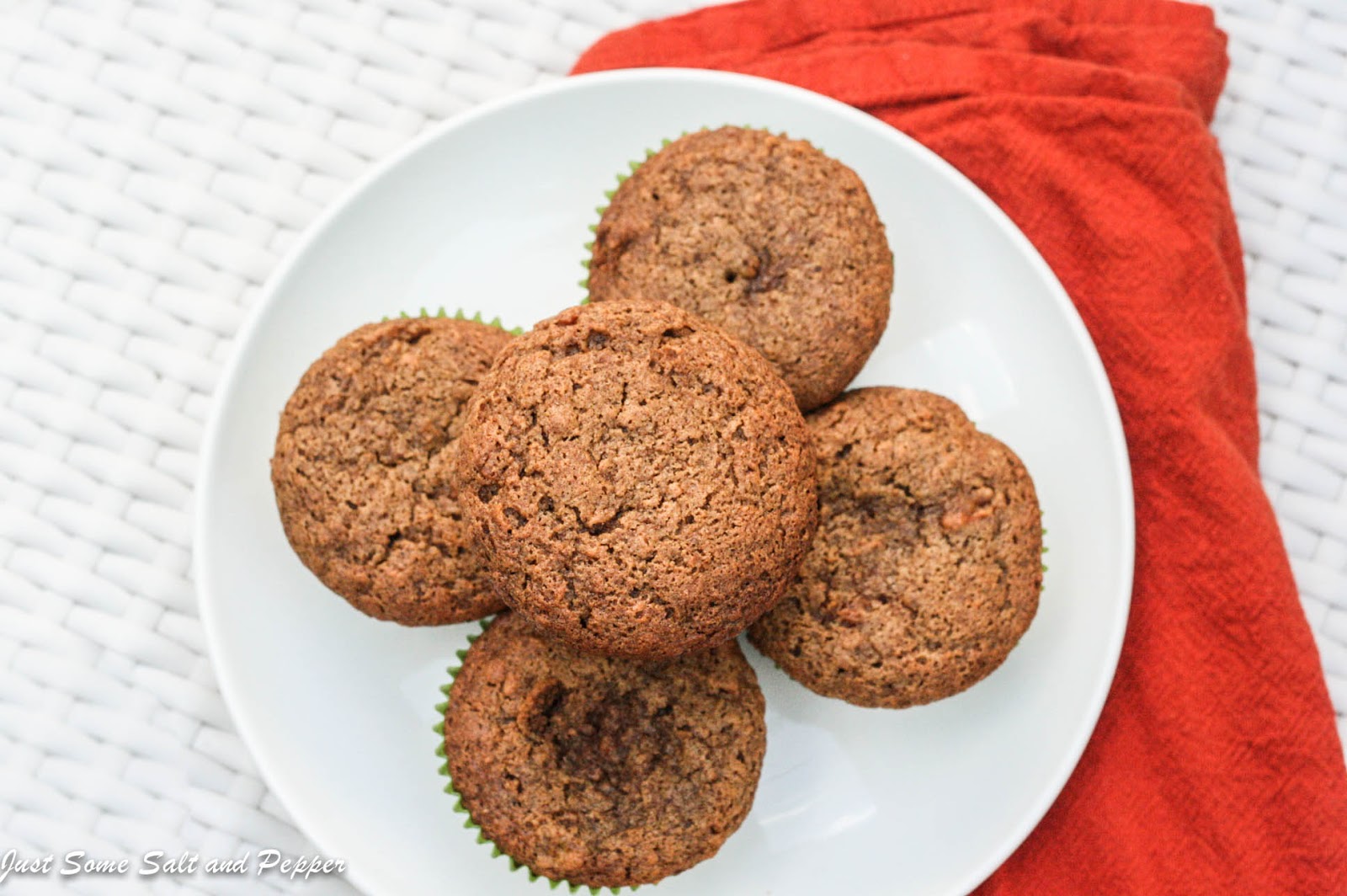 Just Some Salt and Pepper Whole Wheat Cinnamon Spice Sweet Potato Muffins