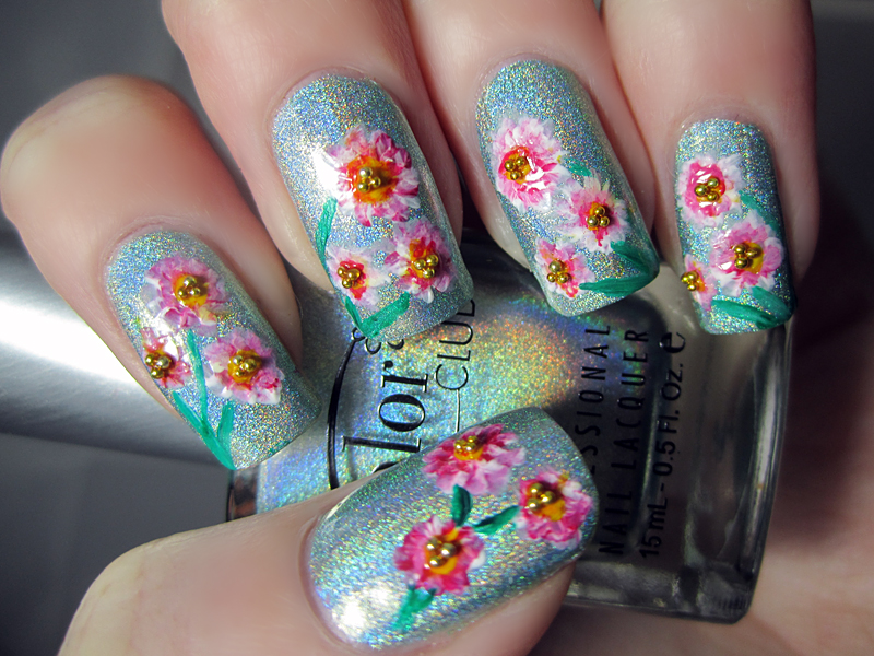 30 beautiful flower nail art designs 30 beautiful flower nail art designs