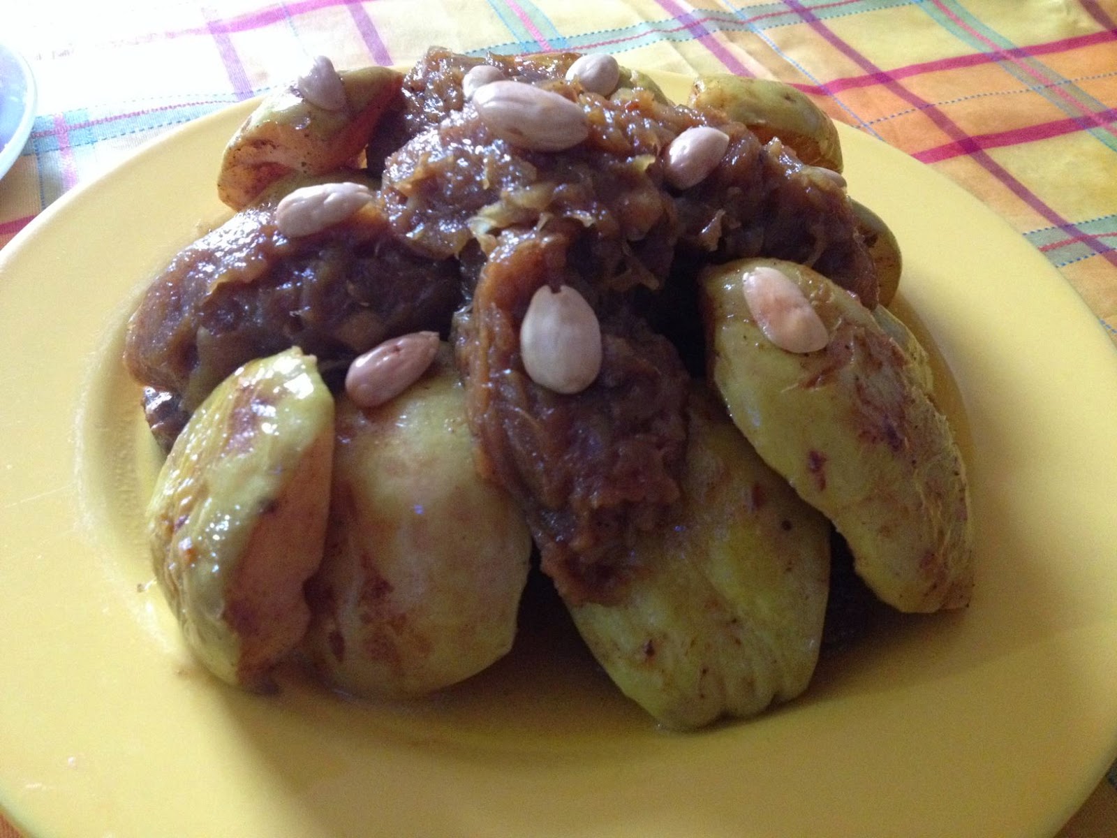 Moroccan quince tagine with semicaramelized onions Fleur d'oranger