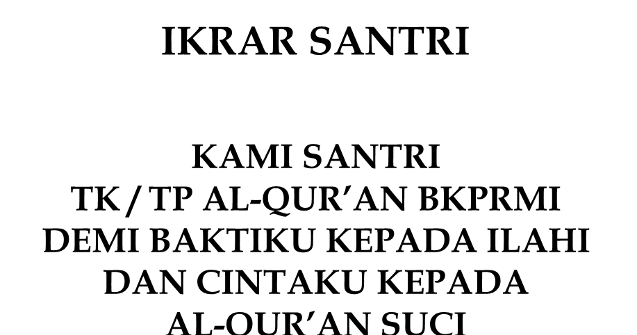 IKRAR SANTRI - FESTIVAL ANAK SHALEH INDONESIA KOTA MALANG