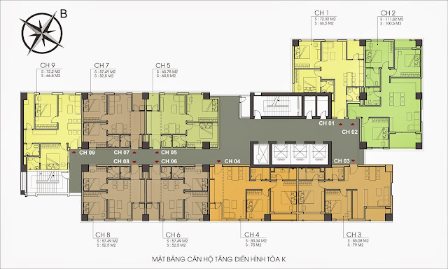 Mặt bằng căn hộ Tiểu khu Park View Residence CT7 Dương nội Mặt bằng căn hộ Tiểu khu Park View Residence CT7 Dương nội