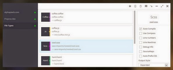 Prepros Sass and LESS compiler application