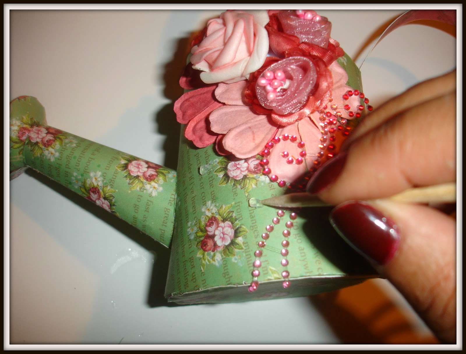 ScraPerfect How to Make a Beautiful Decoupaged Watering Can Centerpiece